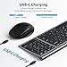 iClever DK05 Bluetooth Keyboard and Mouse Combo, Multi-Device Wireless Keyboard and Mouse (2.4GHz+Bluetooth), USB-C Rechargeable, Slim Compact Design, Comfortable Typing for PC/Laptop/Windows/Mac