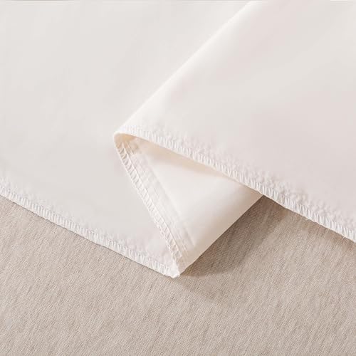 WhatsBedding Standard Size Pillowcases Set of 2, 20x26 Cotton Pillow Case with Envelope Closure, Soft & Breathable Pillow Covers for Bed, Beige