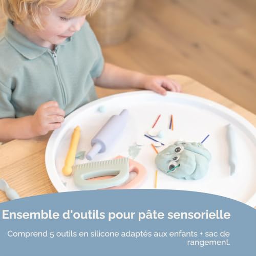 Inspire My Play Kit de pâte à Modeler pour Enfants – Set de 5 Accessoires – Outils pâte à Modeler – Rouleau, Coupe ondulé, Coupe Droit, Outil Stylus et Outil de Sculpture – vue 2