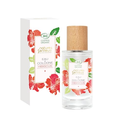 NATURE & SENTEURS - Eau de Cologne Bio 50ml - Parfum Hibiscus - Made in France - 99,9% d'origine naturelle - Idée Cadeau