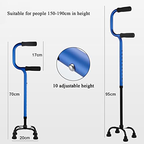 Laska Quad Cane – lekkie aluminium z szeroką podstawą dla zwiększonej stabilności i wsparcia