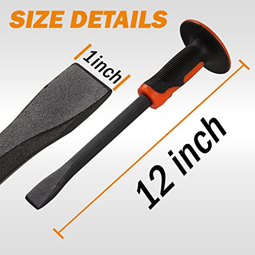 Kseibi 283570 Cold Chisels (Flat Shank) With Soft Grip Handle 12 Inch Length #TOP5