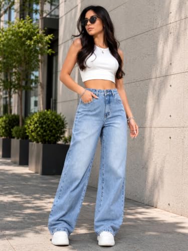 Image of RAGZO Women's Relaxed Fit High Rise Jeans || Woman Jean's || Women Baggy Jeans || Loose Fit Jean's for Womens