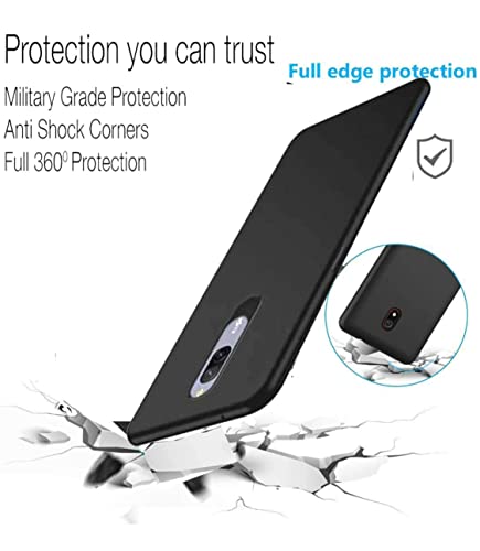 Image of Mobile Back Cover Case for Xiaomi Redmi 8A Dual (Silicone Case|CameraProtection|Black SC1510)