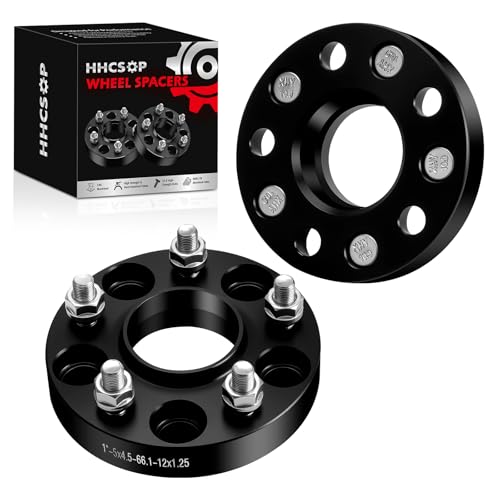 HHCSOP 5x4.5 Wheel Spacers 1 inch 5x114.3 Forged Wheel Adapters 1" with M12x1.25 Studs 66.1mm Hubcentric Bore for Nissan Rogue Nissan Altima Maxima Sentra Murano 350Z 370Z 300ZX, Infiniti QX60 JX35