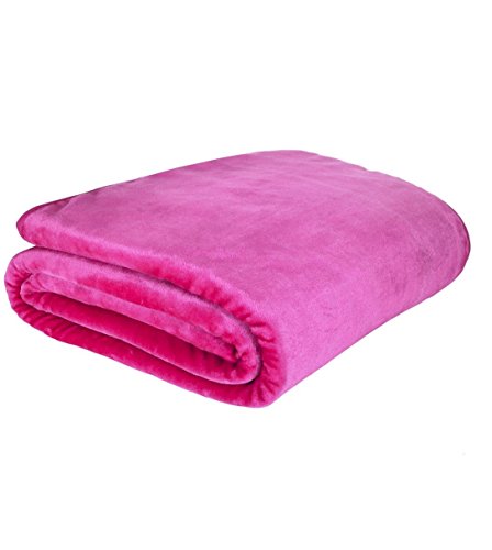 Plaid Raschel extra_doux pour canapé et lit couvrelit en fausse fourrure imitation vison king size par Olivia Rocco® anthracite 150 x 200 cm 100 % polyester polyester rose vif Large (150 x 200cm)