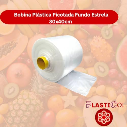 Genérico Bobina de Plástico Folha de Plástico 30x40 cm Fundo Estrela 500 Unidades