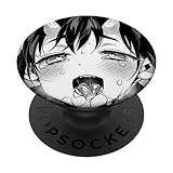 Cute Demon Anime Ahegao Girl Hentai Ecchi Otaku Waifu Manga PopSockets PopGrip: Swappable Grip for Phones & Tablets PopSockets Standard PopGrip