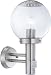 Produktbild Globo Aussenleuchte Edelstahl Glas klar exklusiv 1 x 60 W, E27, 230 V, IP44, 110° H: 35 cm ø 20 cm T: 24 cm 3180S