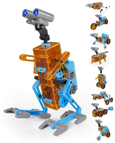 LGMCF STEM 25-in-1 Solar Robot Toys Educational Science Kit for Kids DIY Building Toy Engineering Experiment kits 169 Pcs Solar & Cell Powered Dual Drive Motor Gifts for Age 8-12 Year Old Boys Girls