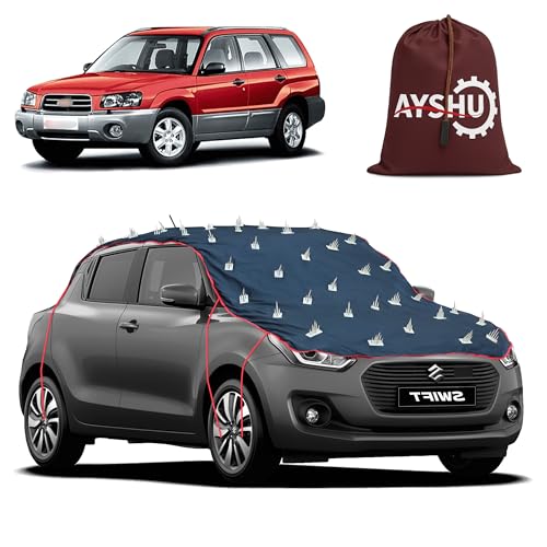 Image of AYSHU Water-Resistant Spike Car Cover for Chevrolet Forester - Protects from Dogs, Monkeys, Dust, Sunlight & UV - Full Roof Universal Fit