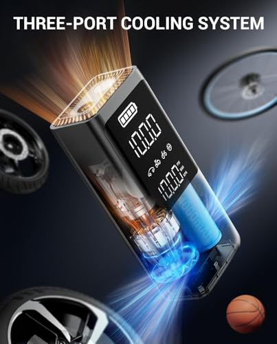 image for AVAPOW Tire Inflator Portable Air Compressor, 150 PSI Cordless Car Tir