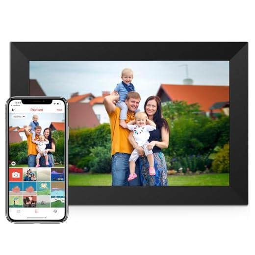 WiFi 10.1'' Digital Picture Frame, 1280x800 IPS Touch Screen Smart Digital Photo Frame, Share Photos and Videos Remotely via APP, Gift for Friends and Family (Black)