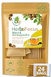 Maca & Ashwagandha Herbal Tea (24 Tea Bags) – 2000mg Each – Traditional...