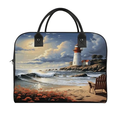 Bolso para portátil Sea Lighthouse Sandbeach con correa y asa miniatura 3