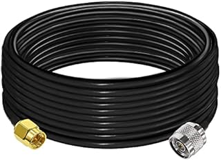 TUOLNK SMA to N Type Cable RG58 32.8ft(10M) Low Loss High Frequency WiFi Antenna Extension Cable Black SMA Male to N Male Coaxial Cable 50ohm for 3G 4G LTE Antenna Wireless Network