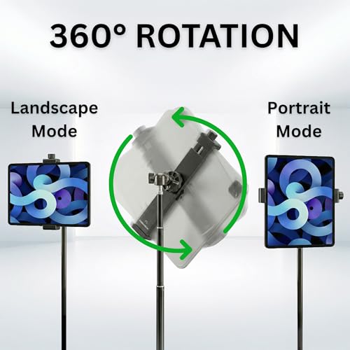 Image of iPad Tripod Mount Adapter with Bluetooth Remote - Works With All Tablets