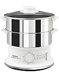 Tefal VC145140 Convenient Series Dampfgarer, 2 langlebige Edelstahl-Schüsseln, silberfarben