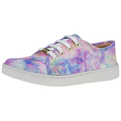 Tênis Feminino Casual Tie Dye Estampado Tai Dai Eleganteria Tamanho:39;Cor:Roxo Tie Dye Claro