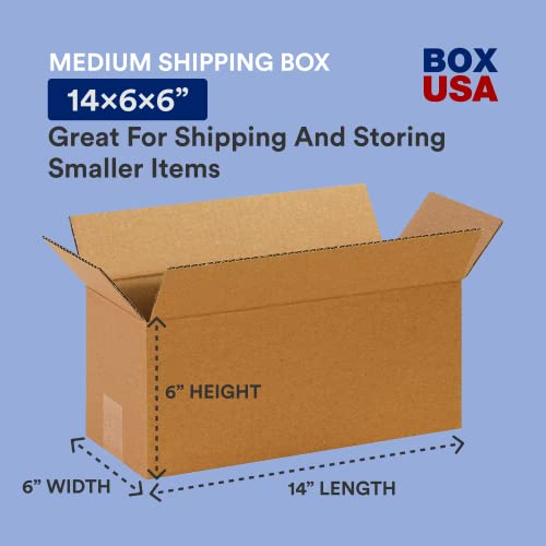 Box Usa Moving Boxes Long, 14"L X 6"W X 6"H 25-Pack | Corrugated Cardboard Box For Packing, Shipping And Storage14X6X6 1466 #TOP1