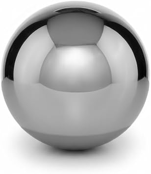 Bola Cast Aluminum Decorative Spheres Mirror Polished Silver or Enamel Color Finish, Modern Sculptural Orb Accent for Shelves, Tables, Bowls & Centerpieces, Multiple Sizes