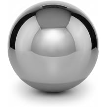 Bola Cast Aluminum Decorative Spheres Mirror Polished Silver or Enamel Color Finish, Modern Sculptural Orb Accent for Shelves, Tables, Bowls & Centerpieces, Multiple Sizes