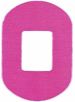 Medical Adhesive Patch Pink - 2" x 1.5" Hole, 20 Pack