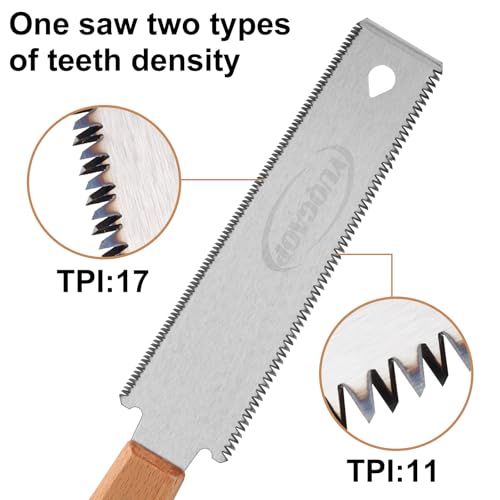 image for YUQGAOP Japanese Pull Saw, Hand Saw With Double Edges of 11/17 TPI, SK