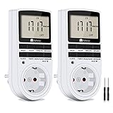 schaltuhr digital Einfache Bedienung: Mit einem großen LCD-Display und einem manuellen Schalter können Sie die Schaltprogramme überspringen, wenn sich Ihr Zeitplan ändert. Für das Sommermodell beträgt die Zeit automatisch +1 Stunde.