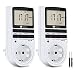 Produktbild Aywne Digitale Zeitschaltuhr, 2er Pack Elektrische Zeitschaltuhr Steckdose mit LCD-Display, 16 Programmieren 12/24h Modus Dual Countdown Funktion Anti-Theft-Zufallsmodus für Beleuchtung, Lüfter