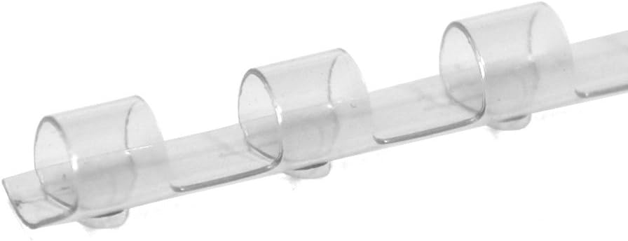 Lomos de encuadernación con peine de 10 mm (3/8 pulg.) | 11 pulgadas de largo para tamaño carta o proyectos más pequeños | Orificios rectangulares estándar de 19 anillos | Borrar | Capacidad de encuadernación de 55 hojas | Paquete de 100