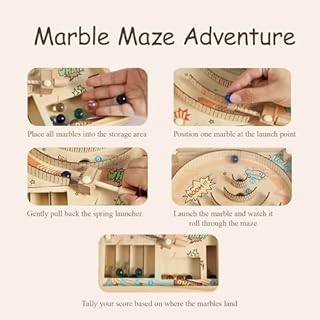 Pinball Machine Family Games for Kids | Fun Indoor Marble Run & Skee Ball Game, Party Board Games for Ages 6-12