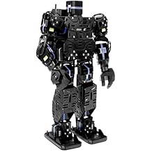 Humanoid Robot, Smart Boxing, Football, Dancing Robot, Graphical Programmable with Phone and Windows PC App, DIY Armored RC Robotic with servo Lights, Project for Teens and AdultsBlack