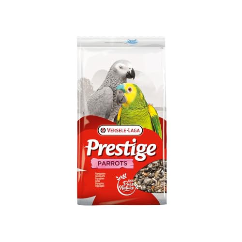 Versele-Laga Prestige Loros | 1 kg | Alimento complementario para Loros | Mezcla de Cereales y Semillas Semillas de Girasol rayadas y Cacahuetes