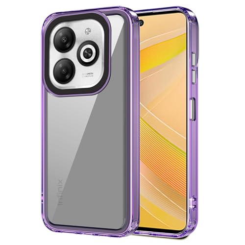 Image of Zapcase Back Case Cover for Infinix Smart 8 | Compatible for Infinix Smart 8 Back Cover | Case Cover with Camera Protection | (TPU + PC | Translucent Purple)