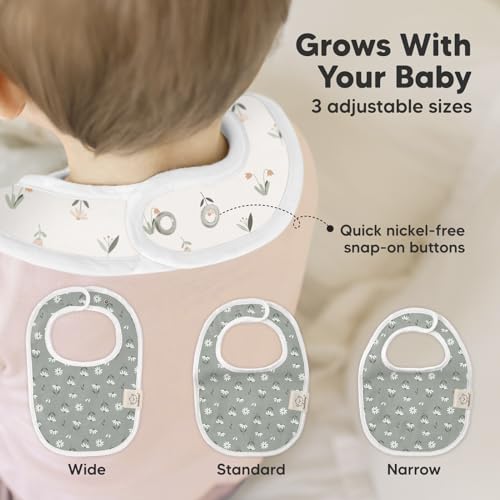 KeaBabies 8-Pack Baby Bibs for Boys, Girls - Soft Cotton Drooling and Teething Bibs for Baby Girl & Boy, Extra Absorbent, Easy to Clean & Put On for Toddler, Newborn, Infant 0-24 Months4