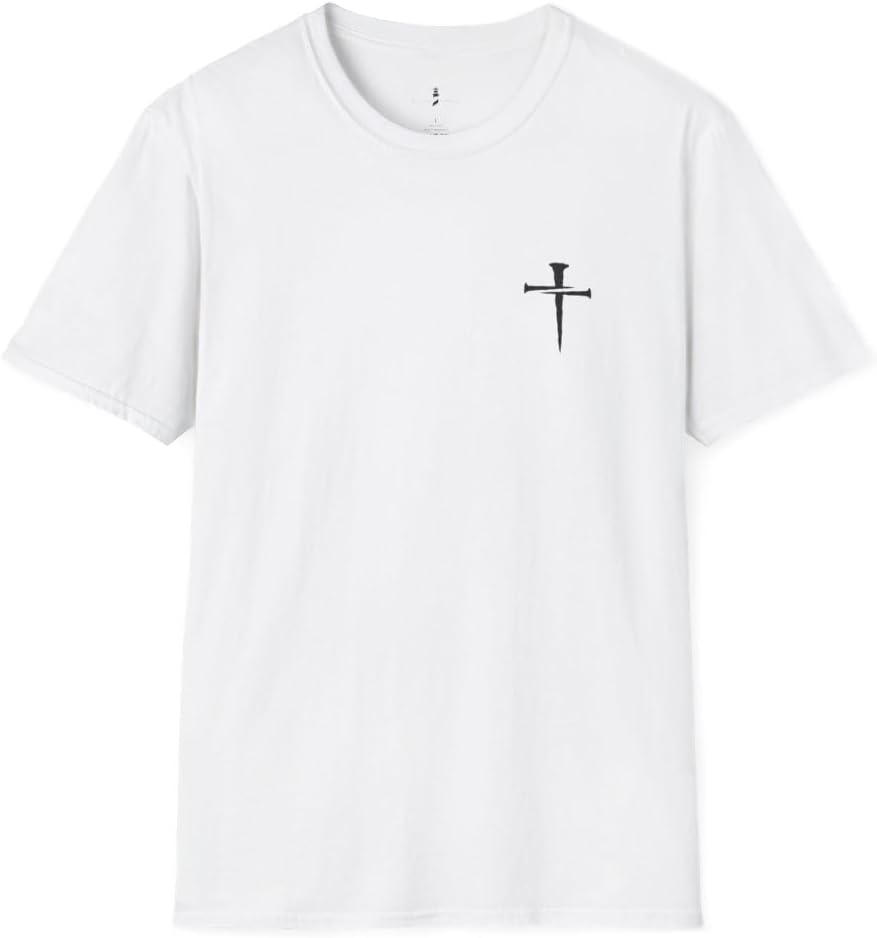 Simple Classic Nail Cross T Shirt Unisex Softstyle for Men or Women Christian Faith Jesus