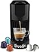 DUALIT Kapselmaschine schwarz, kompakte Espressomaschine mit 19–20 bar Pumpendruck, 40-Sekunden-Aufheizzeit, kompatibel mit Nespresso® Original Kapseln, automatische Abschaltfunktion