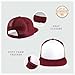 CHOK.LIDS Flat Bill Foam Top Hats for Men and Women Adjustable Snapback Trucker Hat Trendy Color Flat Brim Mesh Baseball Cap (White/Burgundy)