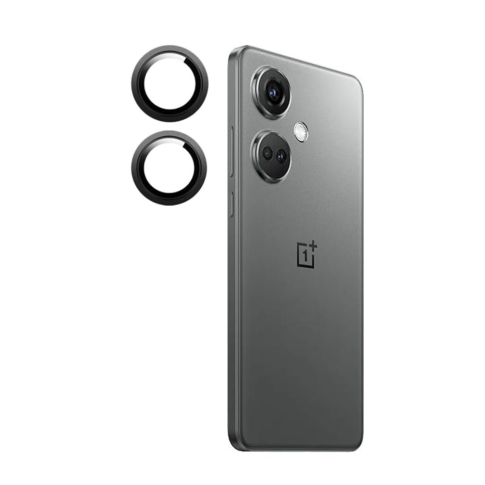 Amazon Brand - Solimo Camera Glass Lens Protector Ring for OnePlus Nord CE 3 Case Friendly with Edge to Edge Coverage and Easy Installation (Black)-image-41