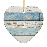 Taille adaptée : chacune de nos vieilles planches en bois pour sapin de Noël en céramique à suspendre 6,9 x 0,35 cm, la taille peut bien s'adapter à d'autres décorations de sapin, et elles peuvent facilement être remarquées lorsque les invités viennent à votre maison