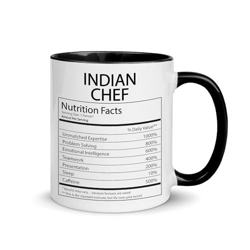 Indian Chef Mug 11oz Accent Coffee Cup Funny Gifts for Coworker Staff Employee Boss Manager Birthday Thank You Appreciation Christmas Valentine's Day