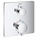 Produktbild Grohe Grohtherm 24110000 Thermostat-Zierleiste mit 2 Griffen Zwei Funktionen StarLight Chrom