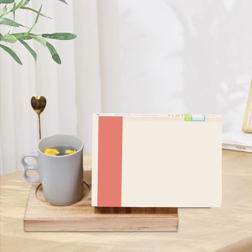 MEGREZ Triangle Book Holder Stand for Reading, Wooden Book Rest with Cup Holder, Mini Bookcase Triangle Bookshelf Book Page Rest Stand for Book Lovers, Chrysanthemum - Thumbnail 2