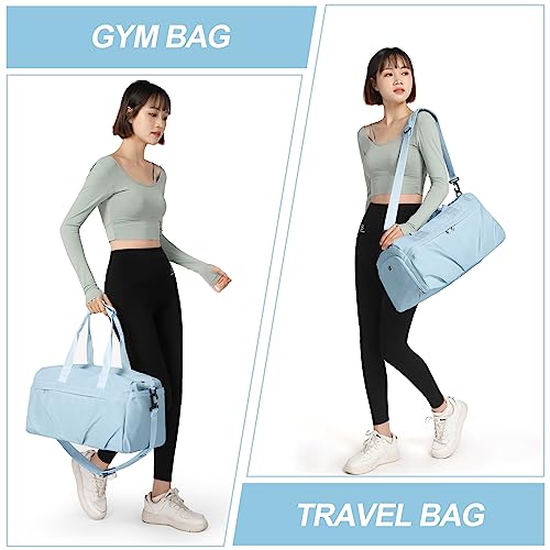 Seeksop Sports Gym Bag With Wet Pocket & Shoes Compartment For Women,Sports Duffel Bag For Yoga Baseball Camping Travel, Waterproof, Lightweight #TOP7