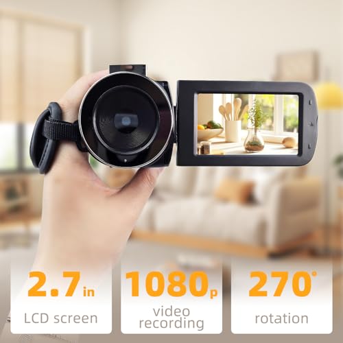 فلايلين كاميرا فيديو 4K عالية الدقة، كاميرا فيديو رقمية بتكبير 28X مع رؤية ليلية، كاميرا فيديو للتدوين بشاشة لمس IPS 3 بوصة تعمل بالواي فاي، مسجل فيديو لليوتيوب، لتسجيل الذكريات واللحظات