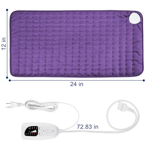 Image of Electric Heating pad for Back Neck Shoulder Knee Arms Legs- Electric Heat Pads with 6 Heat Settings & Auto Shut Off &Dry /Moist Heat Heating Pad for Birthday Mother Father Girl Men Women