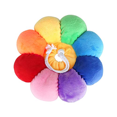 Bemin エリザベスカラー 猫 ペット用回復襟 調整可能 犬 エリザベス カラー 舐め防止 猫首輪 ソフト 保護首輪 軽量 ペット保護襟 ペット 猫用カラー 小型犬 傷口保護 引っ掻き防止 可愛い カラフル 適切な首周り：27-35cm