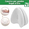 Totò Piccinni CUSCINO PER GINOCCHIA e GAMBE x dormire Ortopedico in Memory Foam SOGNI D'ORO