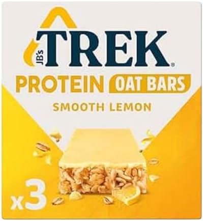 JB's TREK Protein Oat Bar - Smooth Lemon - Plant-based protein - Gluten Free - 3 x 50g bars - 150g